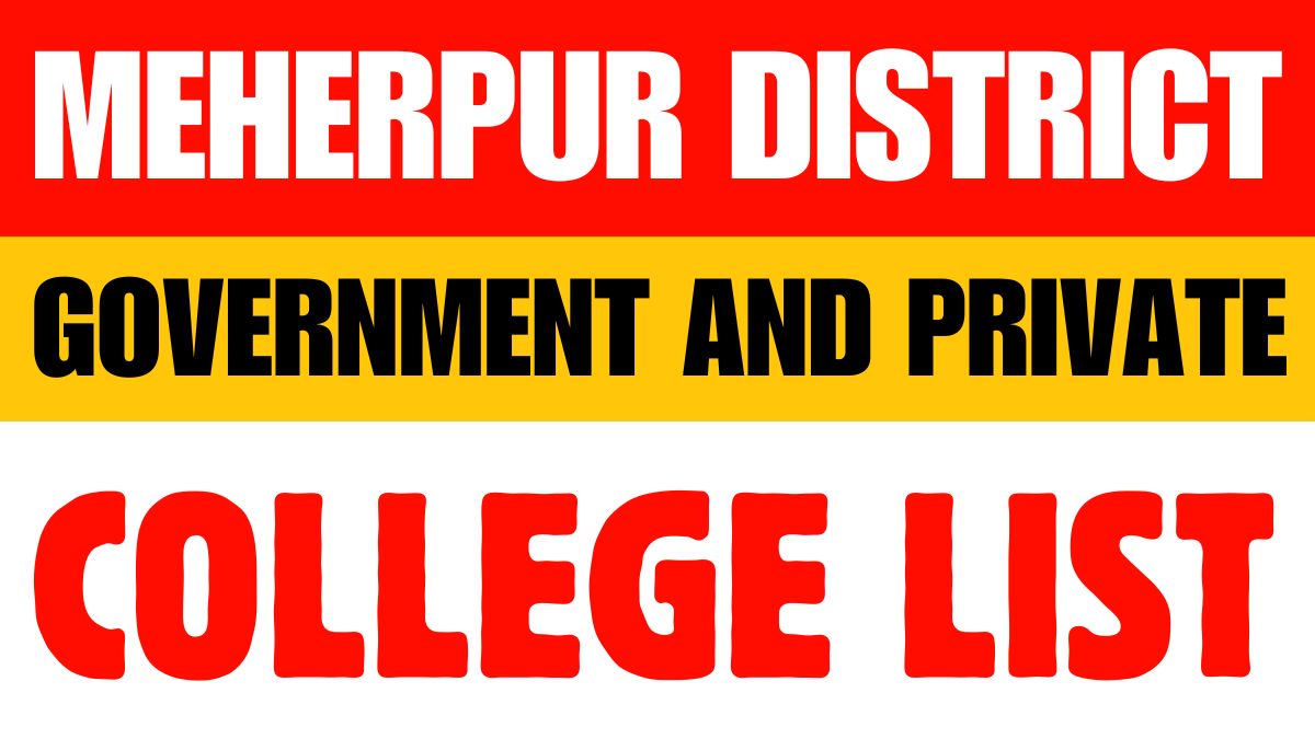 Meherpur District Government and Private Colleges List